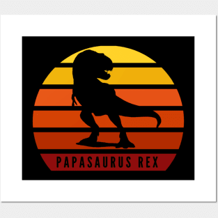 Funny Papa T-Rex Dinosaur Posters and Art